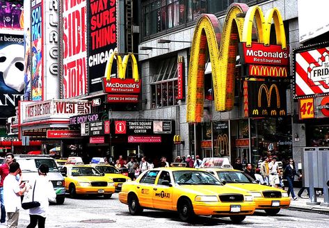 New York - Times Square Mc Donalds and cabs. Mc Donalds at Times Square, New Yor , #sponsored, #Mc, #Donalds, #Square, #York, #Times #ad Digital Marketing Video, New York Times Square, Guest Wifi, New York Cityscape, Mcdonald's Restaurant, Nyc Baby, Yellow Cabs, Online Digital Marketing, Ny City