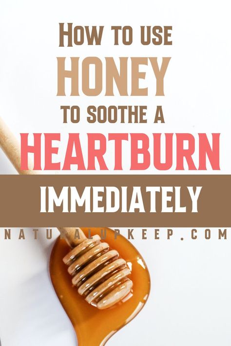 Honey is known as a natural soothing agent. It also soothes heartburn very well and fast too. Find out how to use honey for your heartburn. Included inside are tricks and tips to stop your heartburn altogether #heartburn_relief #heartburn_instant_relief #heartburn_natural_remedies #honey Burn Remedy, Reflux Remedies, Heart Burn Remedy, Home Remedy For Cough, Stomach Ulcers, Natural Cold Remedies, Natural Cough Remedies, Cold Remedies, Homemade Remedies