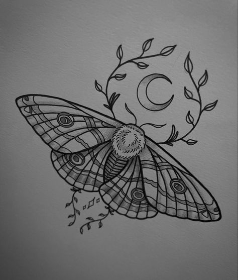 Simple Luna Moth Drawing, Luna Moth Line Art, Moth Drawing Simple, Moth Drawings, Moth Sketch, Black Witch Moth, Luna Moth Tattoo, Moth Tattoos, Insect Drawing