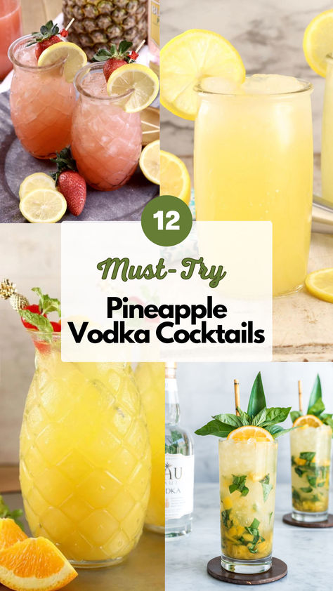 Pineapple Vodka Cocktails Vodka Drinks With Pineapple Juice, Alcoholic Pineapple Drinks, Vodka Cocktails With Pineapple Juice, Pineapple Juice And Vodka Drinks, Shots With Pineapple Juice, Drinks With Pineapple Vodka, Pineapple And Vodka Drinks, Vodka Tropical Drinks, Pineapple Vodka Drinks Recipes