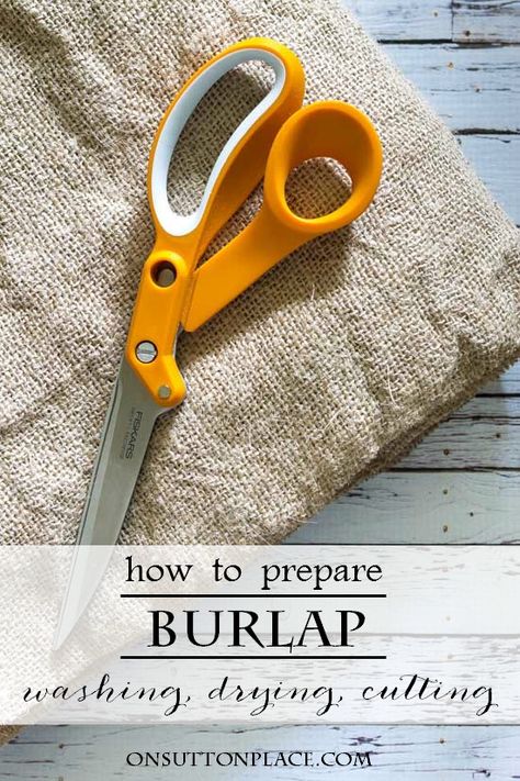 How to prepare burlap and then cut it so it's totally straight, plus 3 DIY burlap table runners that anyone can do. No sewing required! Burlap Projects, Diy Burlap, Sutton Place, Burlap Table Runners, Burlap Crafts, Burlap Lace, Burlap Fabric, Crafty Craft, Sewing Techniques