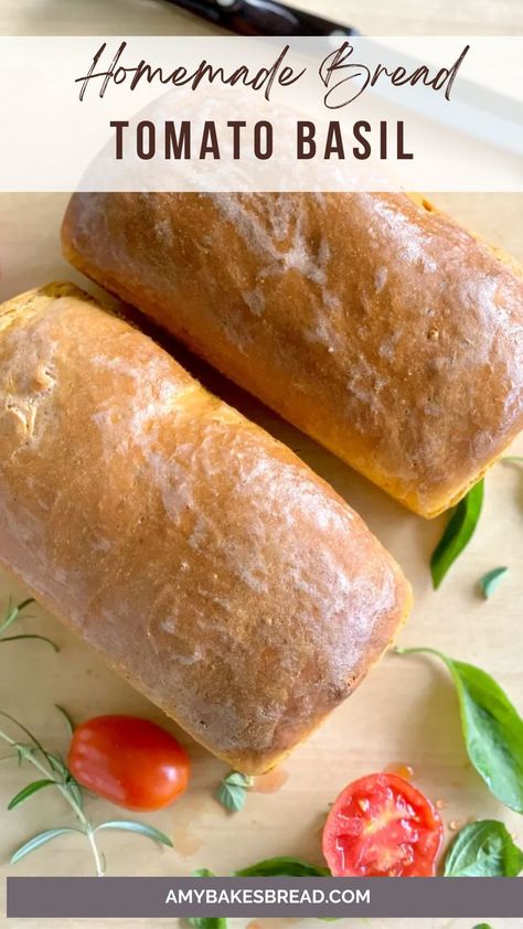 Fresh Tomato Bread Recipe, Tomato Basil Bread Recipe, Basil Bread Recipe, Tomato Basil Bread, Basil Bread, Tomato Bread, Garden Tomatoes, Artisan Bread Recipes, Yeast Bread Recipes