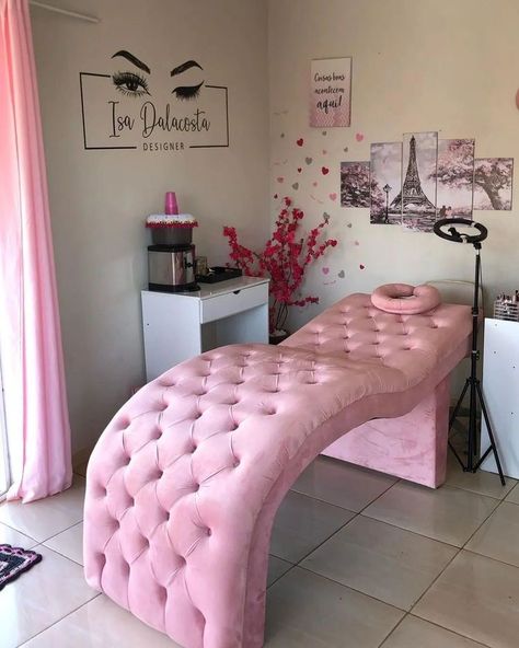 Lash Room Ideas, Makeup Studio Decor, Lash Room Decor, Beauty Room Salon, Beauty Room Vanity, Esthetician Room Decor, Esthetics Room, Esthetician Room, Nail Salon Decor