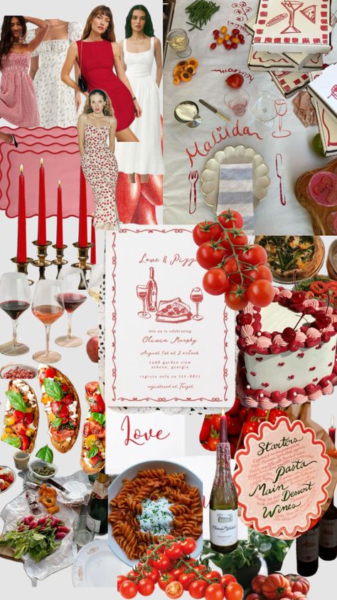 Italian Dinner Party, Italian Party, Italian Theme, Pasta Party, Bridal Shower Inspo, Wedding Shower Themes, Birthday Dinner Party, Host Dinner Party, Dinner Party Themes