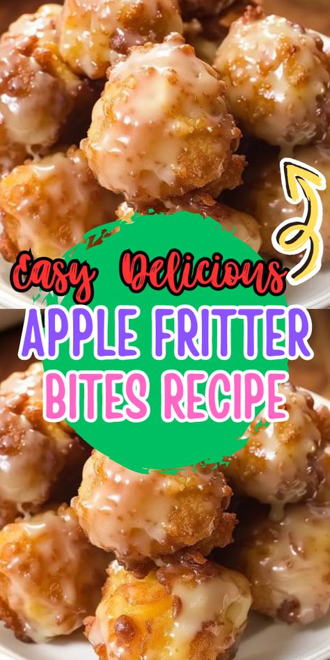 Homemade Apple Fritters Baked, Mini Apple Fritters Recipe, Bisquick Apple Fritters, Bite Size Apple Fritters, Easy Baked Apple Fritters, Apple Fritter Bites Air Fryer, Applefritters Fritters Recipes, Easy Apple Fritters Recipe Simple, Apple Fritter Cheesecake