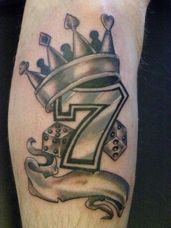 lucky 7 Lucky Number 7 Tattoo, 777 Tattoo Lucky, Tattoo Numero, Middle Finger Images, Lucky 7 Tattoo, Crown Tattoos For Women, 777 Tattoo, Lucky Tattoo, Tatuagem Masculina Pequena