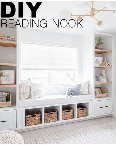 Mr. Build It - DIY Built-In Reading Nook | Facebook Reading Nook Window Seat, Reading Nook Window, Diy Window Seat, Built In Window Seat, Diy Built In, Nook Bench, Bedroom Built Ins, Window Seat Design, Window Nook