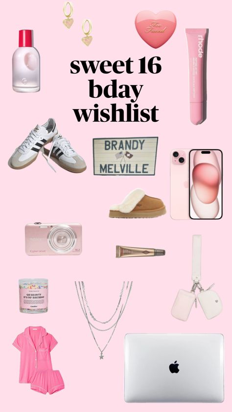 #sweet16 #birthday #bday #wishlist Bday Wishlist, Sweet 16, Brandy Melville, Birthday