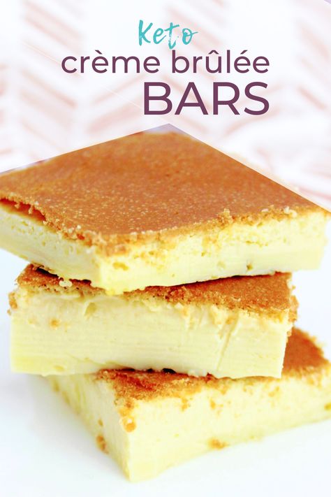 Creme Brulee Bars, Keto Creme Brulee, Easy Bars, Keto Quiche, Low Carb Backen, Plats Healthy, Creme Brulee Recipe, Keto Bars, Brulee Recipe