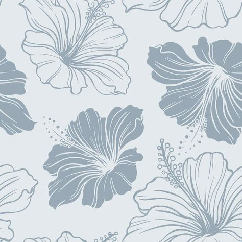 Hibiscus Flower Wallpaper Aesthetic, Flower Pattern Background, Hibiscus Flower Pattern, Flower Seamless Pattern, Tropical Flowers Pattern, Mandala Wallpaper, Boho Art Drawings, Tropical Background, Abstract Face Art