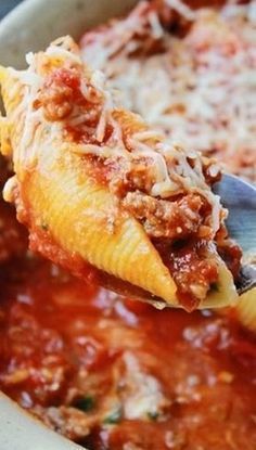 Lasagna Shells, Stuffed Shells Beef, Lasagna Stuffed Shells, Sausage Ricotta, Shells Stuffed, Stuffed Shells Ricotta, Stuffed Pasta, Shells Recipe, Cheese Spinach