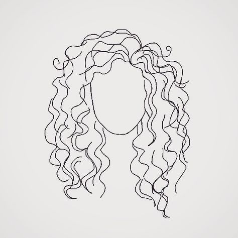 A Drawing, Curly Hair, Hair