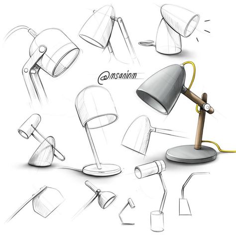 Another table lamp exploration for our personal brand @moakstudio #Sketch #boceto #calico #sketchaday #digitalpainting #drawing #dibujo… Interior Design Sketchbook, Furniture Sketch, Structural Drawing, Furniture Design Sketches, Interior Architecture Drawing, Interior Design Drawings, Deco Luminaire, Interior Design Sketches, Object Drawing