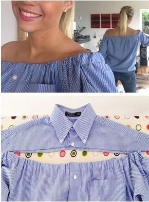 7a6a74cbe87bc60030a4bd041dd47b78desc35400815ri Shirt Dress Diy, Detail Couture, Haine Diy, Diy Clothes Refashion, Upcycle Shirt, Sew Ins, Diy Vetement, Shirt Refashion, Pattern Blouse