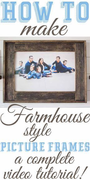 DIY Farmhouse Inspired Wood Picture Frames — The Mountain View Cottage Modern Woodworking, Photo Deco, Diy Picture Frames, Diy Holz, Diy Picture, Outdoor Wood, Pallet Ideas, Diy Farmhouse, Décor Diy