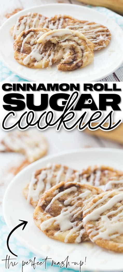 CINNAMON ROLL COOKIES Cinnamon Rolls Sugar Cookies, Cooking With Karli Cinnamon Roll Cookies, Cinnamon Deserts Easy, Cinnabon Cinnamon Roll Cookies, Cinnamon Roll Cake Mix Cookies, Cinnamon Roll Cookies Recipe Easy, Cookie Recipes Cinnamon Roll, Thanksgiving Desserts Cinnamon, Cinnamon Roll Sugar Cookies Recipe