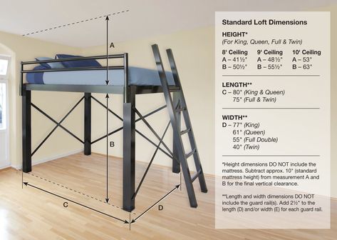 New Bed minus ladder, queen size with max height (10ft ceiling) Adult Loft Bed, Queen Loft Beds, Full Size Loft Bed, A Loft Bed, Built In Couch, Loft Bed Plans, Murphy Bed Ikea, Diy Loft Bed, Loft Bed Frame