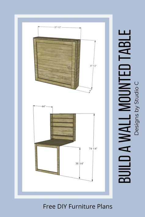 Murphy Table Diy How To Build, Wall Mounted Table Plans, Diy Murphy Desk Plans, Diy Pull Down Desk, Mounted Table On Wall, Slide Out Table From Wall, Drop Down Craft Table Diy, Tables That Fold Down From Wall, Diy Foldable Wall Table