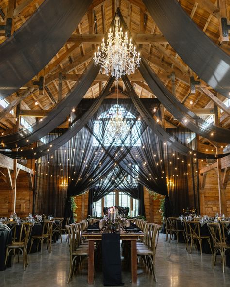 Transforming rustic charm into an enchanting affair! The @theaddisongrove is set for an unforgettable night with moody and elegant vibes for A & A’s reception. 
.
.
Planning/Design : @ashleynicoleaffair
Venue/Bar: @theaddisongrove
Photography: @boldjoyphotography
Videography: @photohousefilms
Florist: @florafetish
DJ/Band: @thepremieraustindjs
Hair/MUA: @bymegriannecoleman
Rentals: @premiereeventstx
Lighting: @brightersideeventlighting
Draping: @uniquedesignandevents Black Wedding Drapery, Alanna Wedding, Black Barn Wedding, Masquerade Ideas, Event Space Design, Reception Planning, Wedding Drapery, Elegant Vibes, Draping Wedding