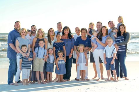 Blue White Gray Family Photos, Extended Family Photo Outfits Blue, Family Pictures Blue And White, Blue White And Khaki Family Photo, Blue And White Beach Pictures Family, Blue And White Family Pictures, Blue And White Family Photo Outfits, Blue Family Pictures Outfits, Family Beach Pictures Outfits Color Schemes