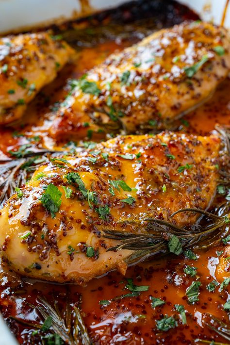 Easy Baked Honey Dijon Chicken Honey Mustard Baked Chicken, Honey Mustard Chicken Breast, Baked Honey Mustard Chicken, Mustard Chicken Breast, Chicken With Honey, Honey Mustard Chicken Thighs, Honey Dijon Chicken, Mustard Chicken Thighs, Mustard Chicken Recipes