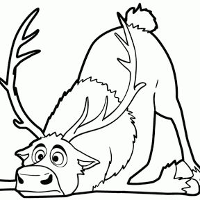 Sven Frozen Drawing, Frozen Doodles, Pixar Coloring Pages, Olaf Coloring Pages, Sven And Olaf, Sven Frozen, Reindeer Drawing, Drawing Disney, Frozen Coloring Pages