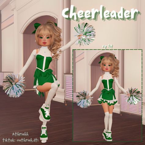 Cheerleader outfit | dress to impress Cheer Dress To Impress, Non Vip Dti Outfits Ideas, Cheerleading Outfits Dress To Impress, Dress To Impress Outfits Roblox Game Theme Doctor, Dti Roblox Cheerleader, Foot Ball Player Dti Outfit, Knee Pads Dress To Impress, Dress To Impress Cheerleader Outfit, Dti Outfits Non Vip 2020