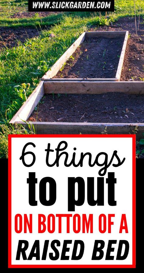 Raised Garden Beds Recycled Materials, Drainage For Raised Garden Beds, Raised Garden Bed Filler Ideas, Raised Bed Layers, Simple Garden Bed, Raised Flower Bed Designs Layout, Raised Bed Filler, How To Layer A Raised Garden Bed, Filling Raised Garden Beds Cheap