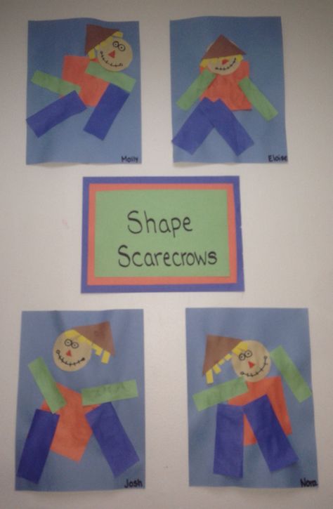 November Crafts For Toddlers, Shape Scarecrow, October Lessons, Prek Crafts, Halloween Breakfast, Preschool Crafts Fall, November Crafts, Fall Preschool Activities, October Crafts