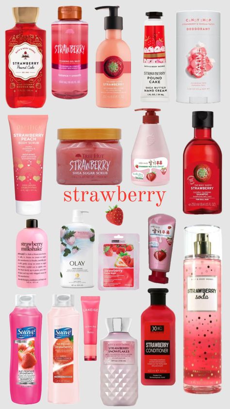 Smell Like Strawberries, Strawberry Perfume, Bath And Body Works Perfume, Shower Skin Care, Body Smells, Herbal Essences, Perfect Skin Care Routine, Pretty Skin Care, Perfume Scents