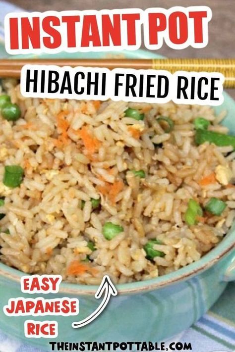 Hibachi Rice Recipe, Hibachi Fried Rice Recipe, Hibachi Rice, Hibachi Fried Rice, Rice Instant Pot, Best Pressure Cooker Recipes, Best Rice Cooker, Recipe Japanese, Easy Pressure Cooker Recipes