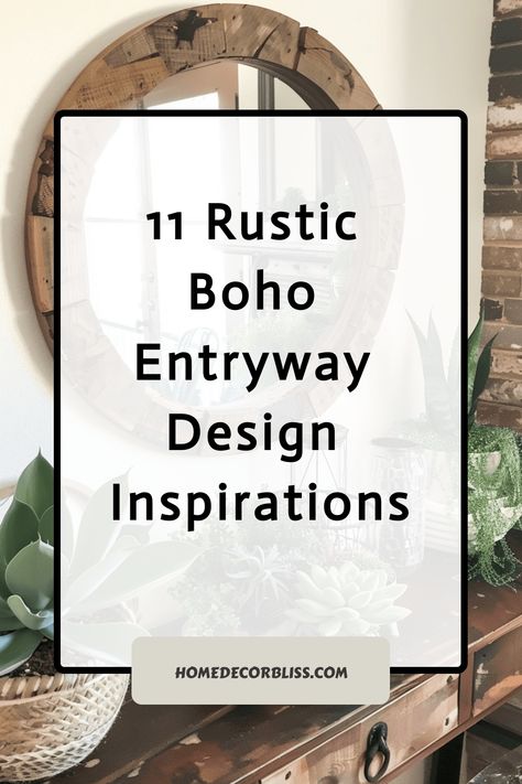 rustic boho entryway Boho Chic Entryway, Boho Entry, Bohemian Entryway, Eclectic Entryway, Rustic Farmhouse Entryway, Rustic Foyer, Rustic Boho Living Room, Boho Living Room Inspiration, Boho Entryway