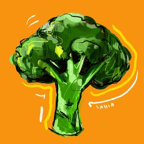 Broccoli Tattoo, Broccoli Art, Broccoli Drawing, Drawing Pfp, Speed Draw, Broccoli Beef, Motorcycle Helmet, Marker Art, Funky Art