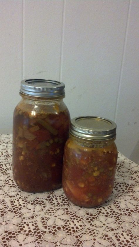 You can make Jeff's Canned Hamburger Soup ahead of time to have on hand when you need a quick wholesome meal. Canning Soups, Canning Soup Recipes, Canning Granny, Hamburger Vegetable Soup, Pressure Canning Recipes, Hamburger Stew, Home Canning Recipes, Canning Vegetables, Canning Food Preservation