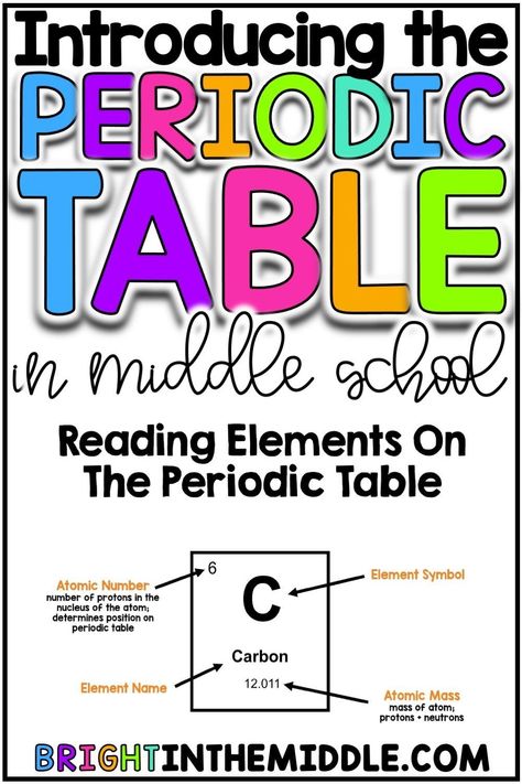 Teaching the periodic table in your middle school science classroom? In this blog post, learn awesome ways to introduce and teach the periodic table to your students! #6thgrade #7thgrade #8thgrade Middle School Periodic Table, Periodic Table Anchor Chart, Periodic Table Activities Middle School, Middle School Ideas, Physical Science Middle School, Biology Teaching, Middle School Chemistry, Teaching Middle School Science, Middle School Science Activities