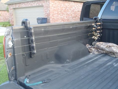 Blake recently fashioned up a rod holder for his truck bed that should work better than, well, nothing at all. He documented the process and was nice enough to share it with us. His workflow is bel… Diy Truck Bedding, Fishing Pole Storage, Fishing Pole Holder, Fishing Rod Storage, Fishing Rod Rack, Organization Products, Fishing Diy, Fishing Rod Holder, Fishing Pole