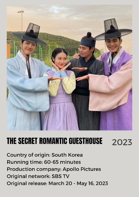 the secret romantic guesthouse poster minimalist kdrama Romantic Guest House Kdrama, The Secret Romantic Guest House, Secret Romantic Guesthouse, Love In The Moonlight Kdrama, Poster Kdrama, Kdrama Posters, Kdrama List, Korea Movie, Kdramas To Watch