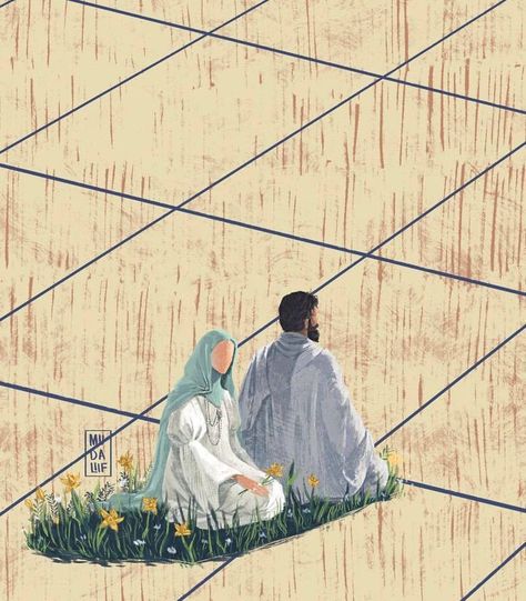 Islam Marriage, Muslim Images, Muslim Couple Photography, Islamic Cartoon, Anime Muslim, Alone Photography, Creative Profile Picture, Digital Portrait Art, Islamic Artwork