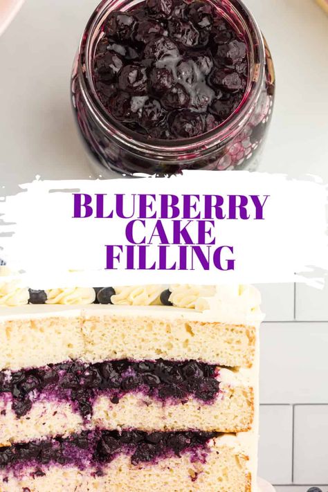 Lemon Cupcake With Blueberry Filling, Blueberry Cake Icing, Pie, Pastel, Blueberry Stack Cake Recipe, Blueberry Velvet Cake, White Cake With Blueberry Filling, Blueberry Filled Cake, Vanilla Cake With Blueberry Filling