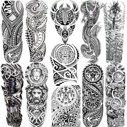 polynesian tattoo - Google Search Manta Tattoo, Voll Arm-tattoos, Tato Maori, First Time Tattoos, Fake Tattoo Sleeves, Black Skull Tattoo, Arm Temporary Tattoos, Temporary Tattoo Sleeves, Full Arm Tattoos