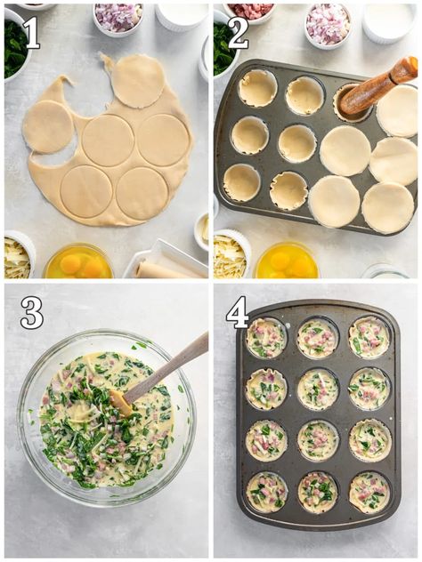 Muffin Tin Quiche, Muffin Pan Quiche, Mini Muffin Tin Recipes, Quiche Bites, Ham Broccoli, Portable Breakfast, Mini Quiche Recipes, Quiche Muffins, Broccoli And Cheddar