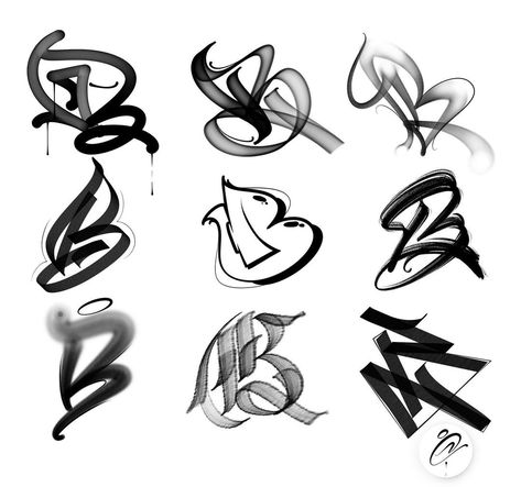 C.Styles on Instagram: “Letter "B" in different styles! Choose your fav and comment if you like it. • • • • • #handlettering #graffitialphabet #calligraffiti…” Cholo Graffiti, Graf Letters, Graffiti B, Og Abel, Tattoo Lettering Alphabet, Graffiti Lettering Alphabet, Graffiti Art Letters, Cross Tattoos For Women, Writing Fonts