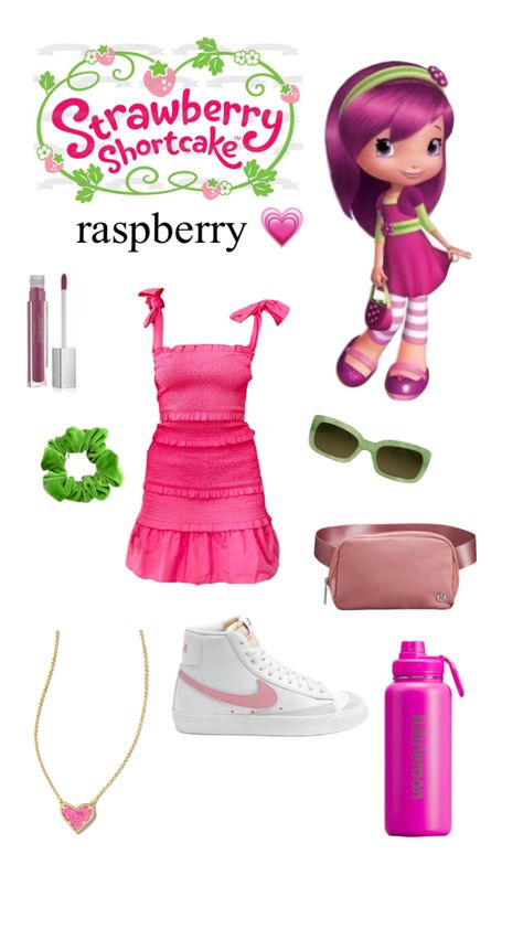 #raspberry #raspberrytorte #strawberryshortcake #strawberryshirtcakecharacters #strawberryshortcakeoutfits Raspberry Tarte Costume, Raspberry Torte Costume, Raspberry Torte Strawberry Shortcake, Raspberry Outfit, Aesthetic Outfits Autumn, Strawberry Shortcake Halloween Costume, Strawberry Halloween, Casual Outfit Winter, Autumn Outfits Ideas