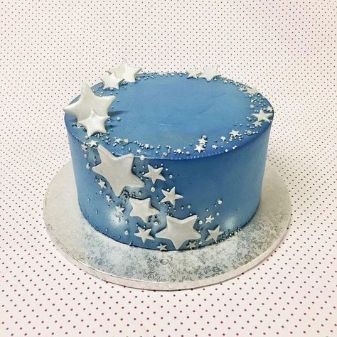 Reach for the stars, or better yet, eat them! Fondant Stars and so fun and tasty too! So many ways you can use them for your celebration deserts! I love this cake idea! ⁠ ⁠ https://www.etsy.com/listing/1527121696/fondant-stars3-sizescustomizable?click_key=9a6261686f2d490607c76eed33a8df8cd90a979f%3A1527121696&click_sum=6d2371ec&ref=shop_home_active_12⁠ ⁠ #FondantStars #SugarStars #StarParty #Constillation #SpaceParty #Moms #StayatHomeMoms #WorkingMoms #BusyMoms #HomeBaker #EtsySeller #StarCupc... Star Cake Decorations, Cake With Stars Design, Starry Night Birthday Cake, Small Quince Cake, Star Bday Cake, Star Cake Birthday, Blue Star Cake, Star Theme Cake, Blue Cake Ideas Birthday