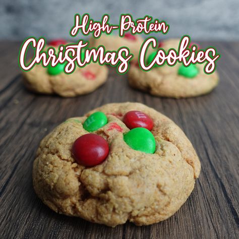 Low Calorie Christmas Cookies, Healthy Cookie Recipe, Healthy Sugar Cookies, Healthy Christmas Treats, Sugar Free Desserts Easy, High Protein Cookies, Healthy Cookie, Protein Treats, High Protein Low Calorie