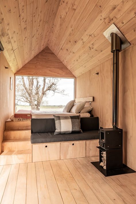 Tiny Cabins Interiors, Loft Bedroom, Off Grid Cabin, Traditional Cottage, Tiny House Inspiration, Tiny Cabins, Tiny Cabin, Tiny House Interior, Tiny House Cabin