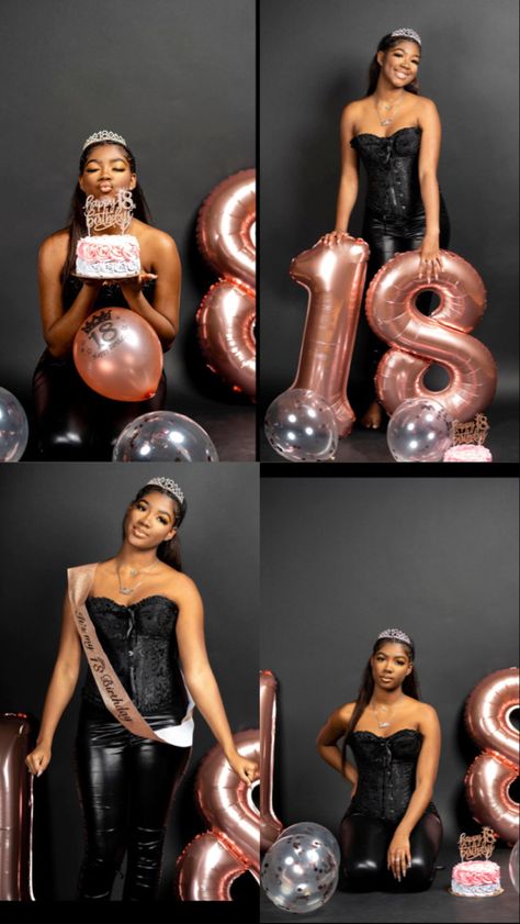 appropriate 18th birthday pictures and ideas Pose For 18th Birthday, Photoshoot For 18th Birthday, Birthday Decoration Ideas For 18th Bday, 18th Birthday Plans Ideas, 18th Birthday Inspo Outfits, 18th Picture Ideas, Photoshoot 18th Birthday Ideas, 18tg Birthday Photoshoot, 18th Birthday Shoot Ideas