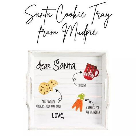 Santa Cookie Tray that you will absolutely love! Shop Farmhouse Goals on Like to Know ShopLTK. Cookies For Santa Tray, Dear Santa Tray, Santa Cookie Tray, Block Pumpkins, Santa Snacks, Santa Tray, Fall Soaps, Christmas Pie, Santa Cookie