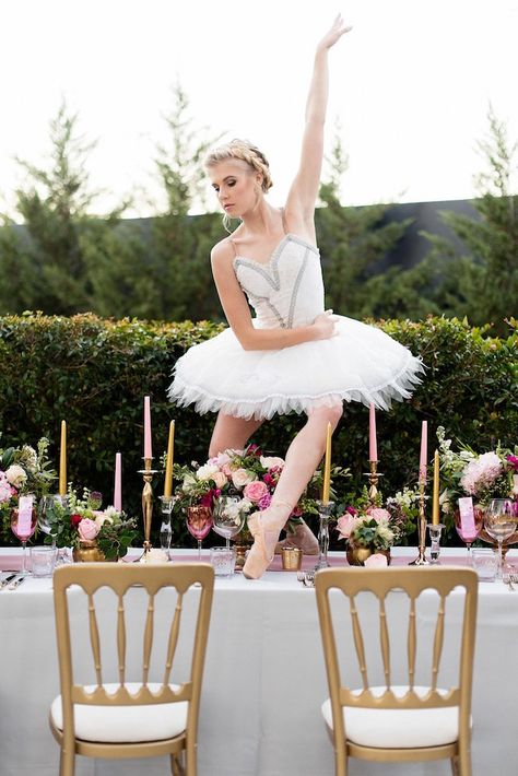 Breathtaking Ballet Bride: Ethereal Ballerina Wedding Dress + Inspiration Ballerina Wedding Dress, Ballet Wedding, Ballerina Wedding, Cream Wedding Dresses, Rose Gold Sequin Dress, Greenery Wedding Decor, Cascading Wedding Bouquets, Dress Hire, Dusty Rose Wedding