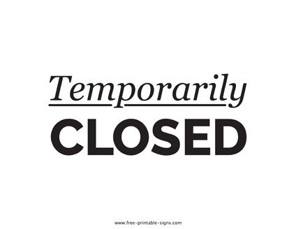 This printable temporarily closed sign can be easily used to specify whether an establishment is temporarily closed during a special event or under certain circumstances. Temporarily Closed Sign, Dolch Sight Word List, Closed Sign, Sight Words List, Dolch Sight Words, Temporarily Closed, Word List, Printable Signs, Sight Words